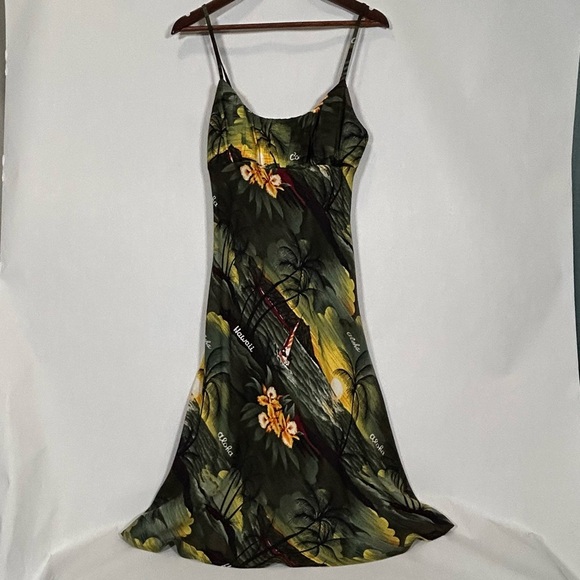 Aloha Hut Hawaiian Spaghetti Strap Dress - Picture 1 of 8